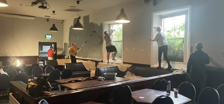 Volunteering Time – Repaint of Bar